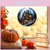 Halloween Pumpkin Castle Bat Uv Static Adhesive Free Home Decoration Stickers