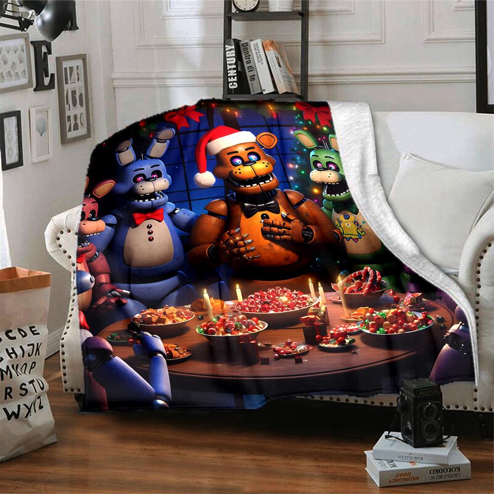 Five Nights Freddy'S Party Blanket Soft Throw Blanket For Home Bedroom Bed Sofa Travel Office Solid Christmas Blanket