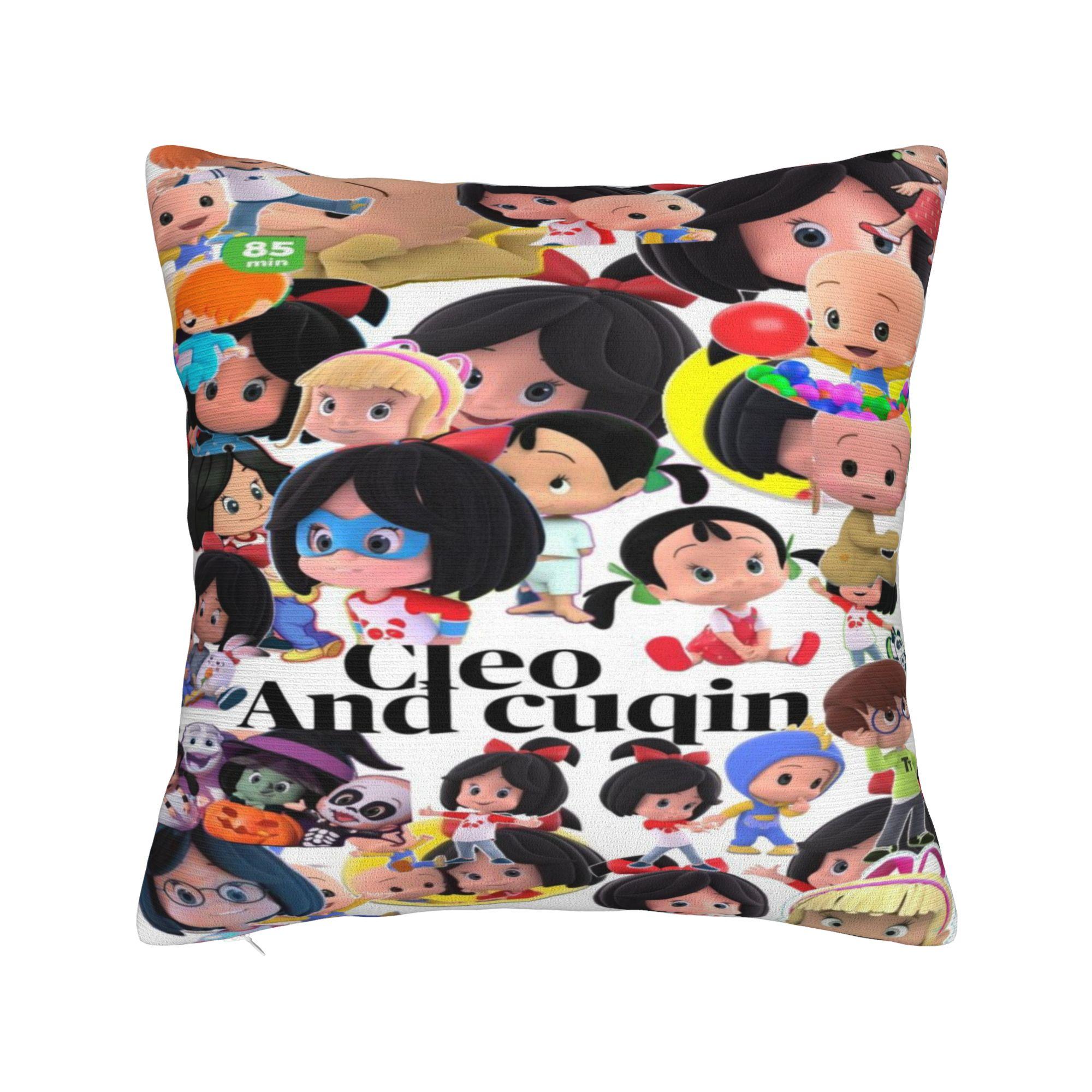 

Home Decoration Cleo & Cuquin Anime Pillowcase Merch Pillow Cover Square Multi-Size 50cmx50cm
