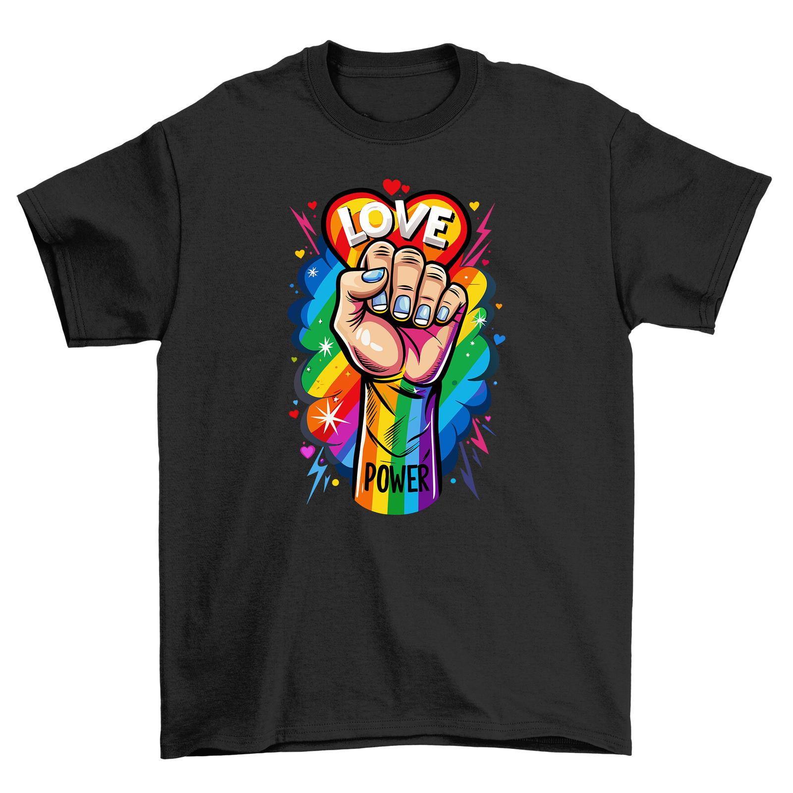 

Pride_5 Fist Bump T-Shirt Mens Womens Tees Top - Unleash Your Pride! Funny Unisex tee with a punch of 2XL