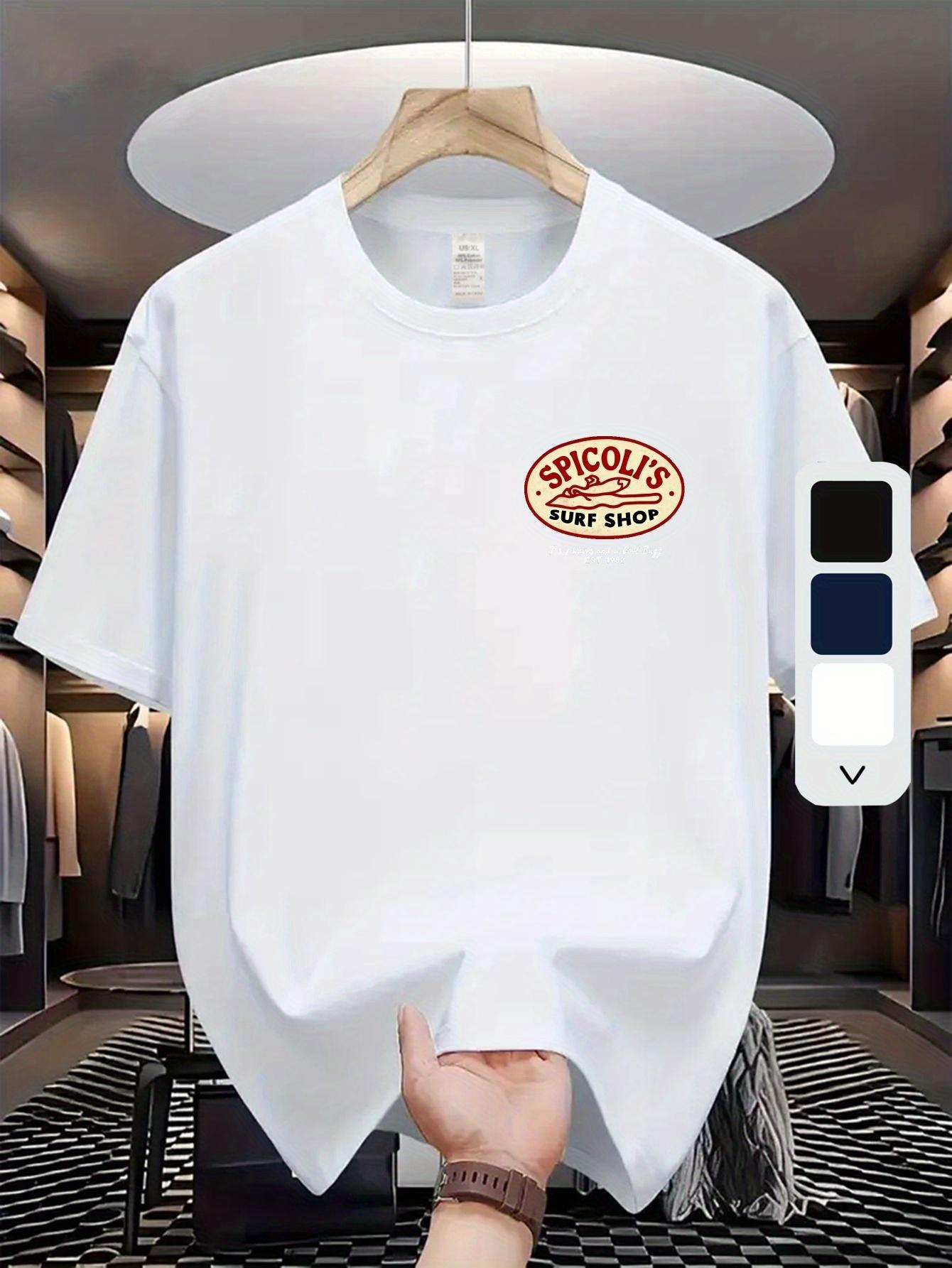 6262126 Cotton Blend T-shirt - Summer Casual Sports Tee with SPICOL S ULTRA SHORT Print XXL