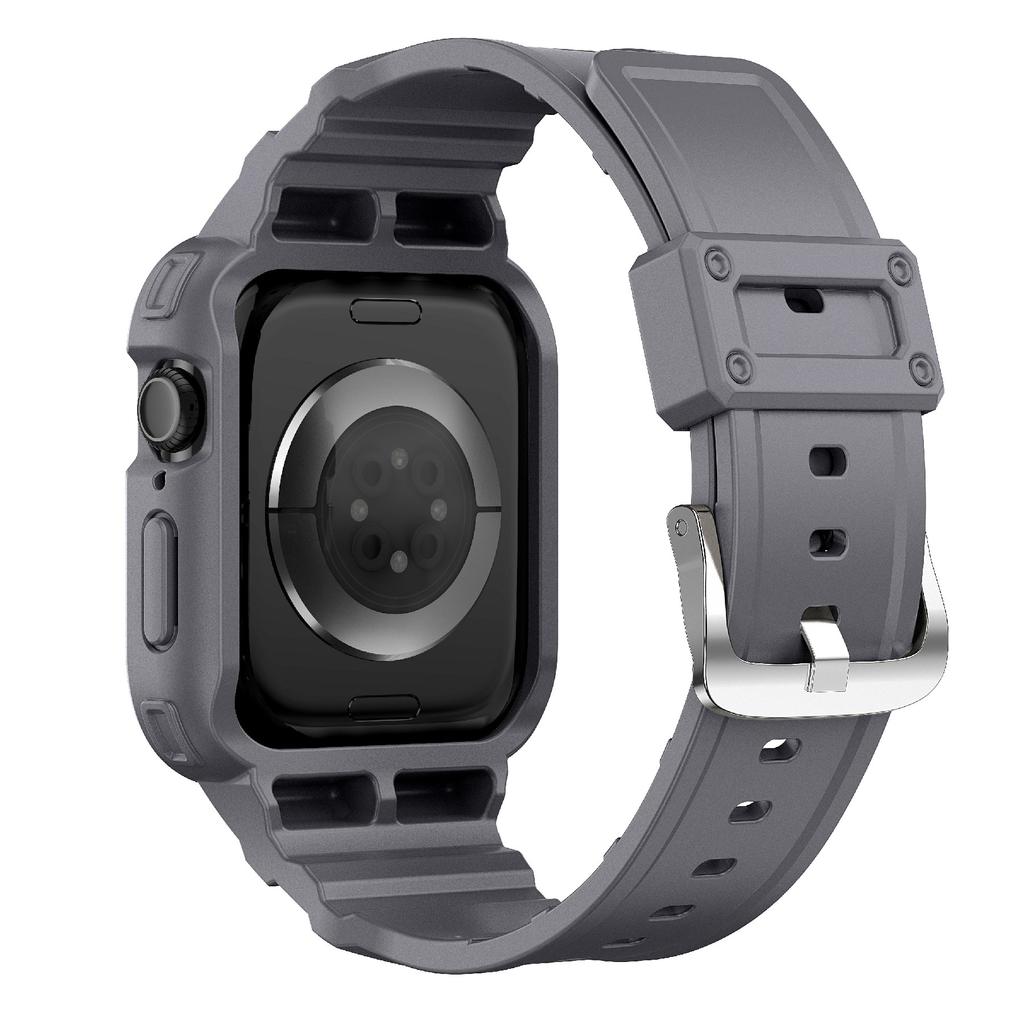 For Apple Watch Series 10 46mm TPU One-Piece Solid Color Watchband with Protective Case