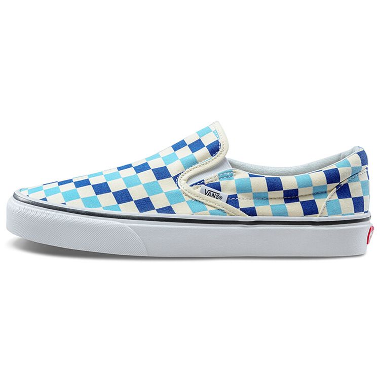 

Кроссовки унисекс Vans Slip On Checkerboard Blue Topaz белые VN0A38F7QCM