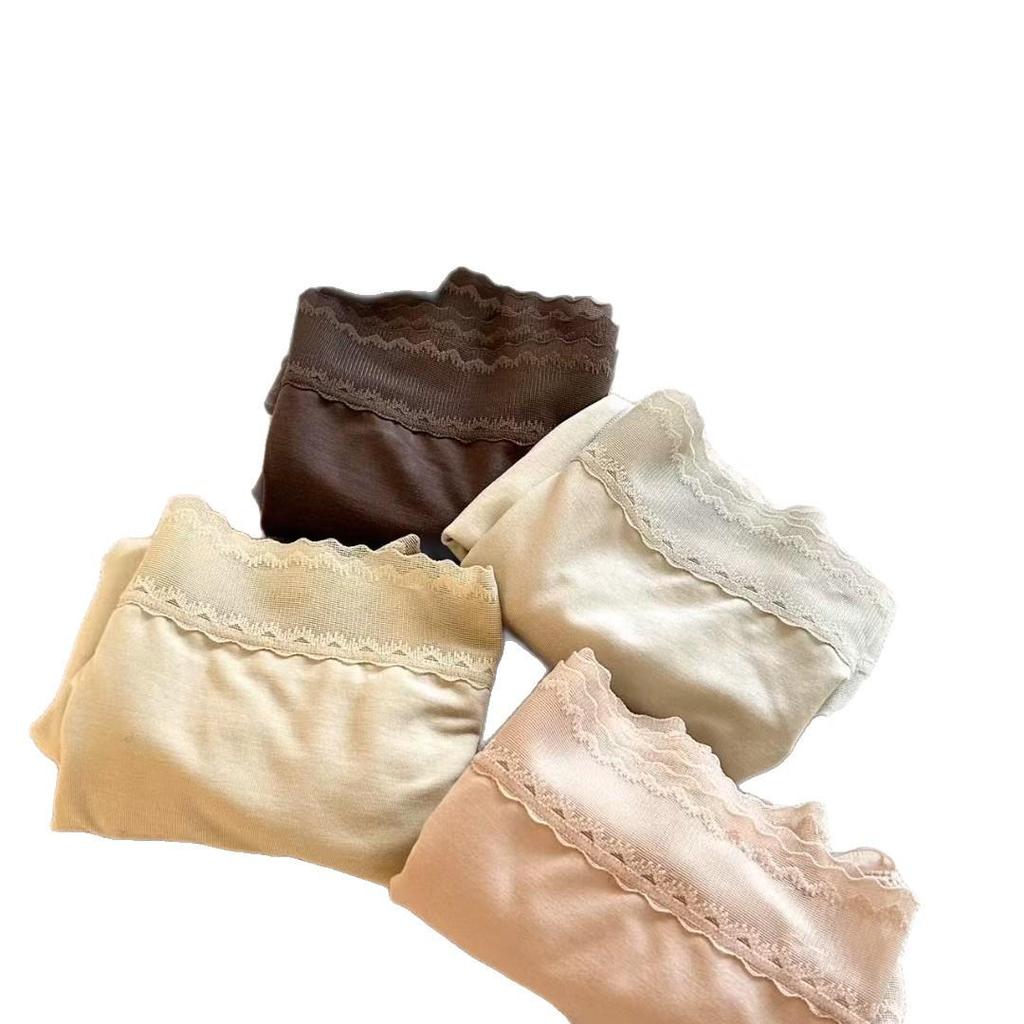 Lulu Women's Mid-Waist Lace Trim Modal Seamless Panties