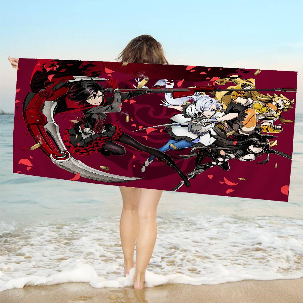 RubyRose RWBY Anime Microfiber Printed Beach Towel Mountain Climbing Yoga Beach Swimming Running Absorbent Soft Towel