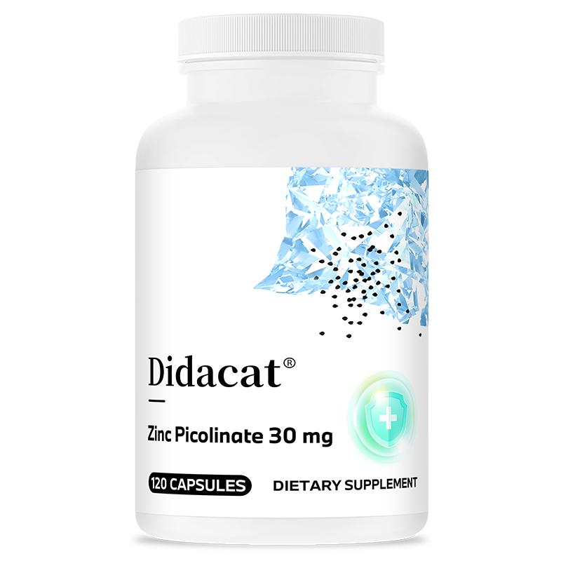 Zinc Picolinate 30mg Supplement - Highly Bioavailable Essential Mineral Formula for Immune System & Daily Wellness Support 120PCS