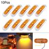 10pcs Amber DC 12V - 24V 4 LED Side Marker Indicator Lights Fit for Auto Car / Bus / Truck , Robust Car Indicator Lights