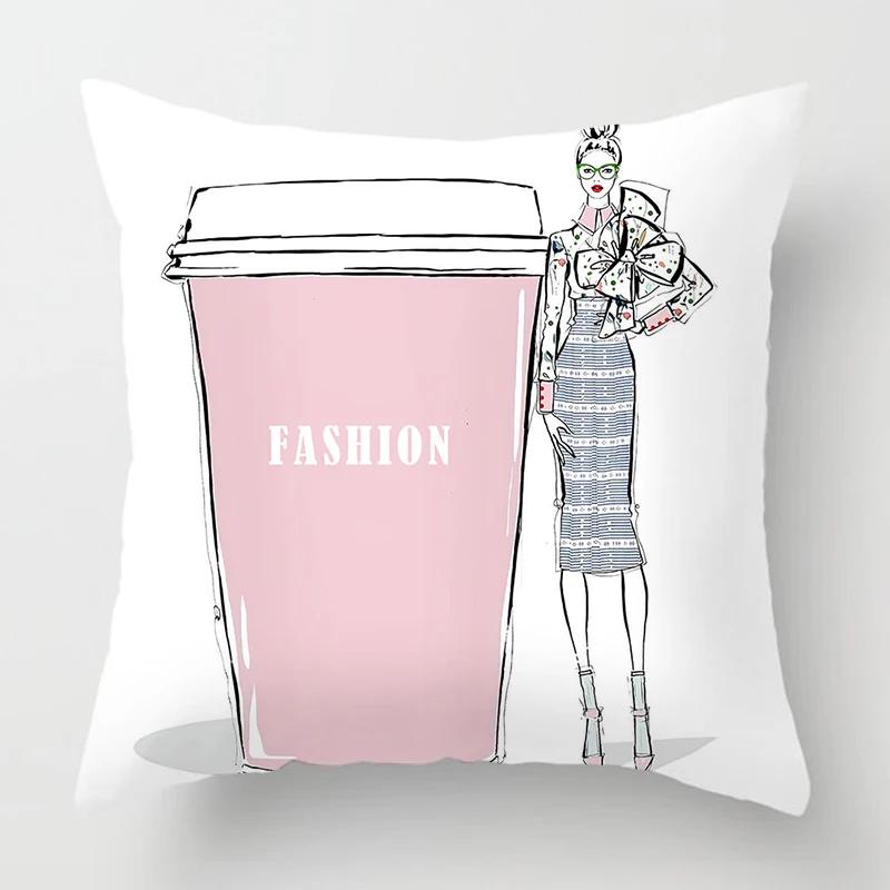 

Скандинавская мода Чехол для подушки в виде чашки для воды Женский любимый x Чехол для подушки Наволочка Декор для дивана Домашний декор Декор для гостиной x 66x66cm
