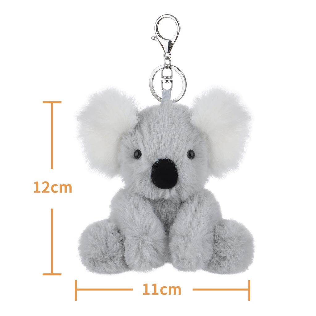 Apricot Lamb Clever Koala Cute Soft Keychain Plush Toy, Perfect for Boys and Girls, Fits Kids Backpacks and Purses, 10cm