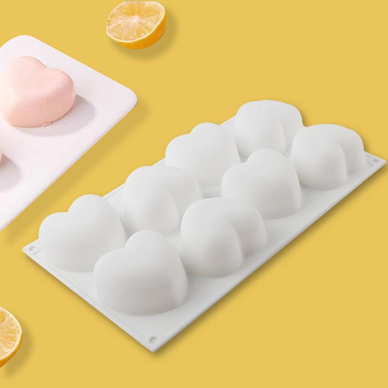 Formy silikonowe foremka do ciasta musowego 8 otworów serca ciasta mus francuski deser formy narzędzia do pieczenia ciasta