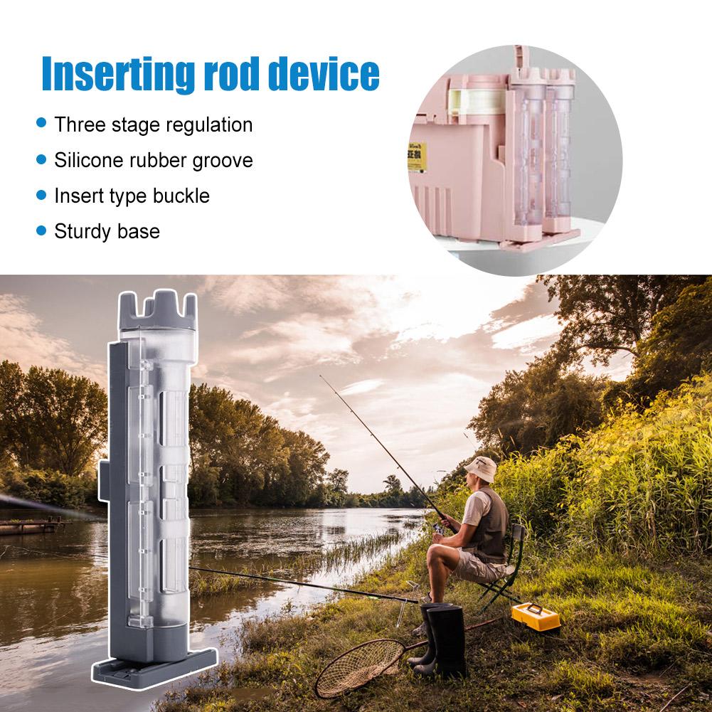 Fishing Box Barrel Holder Detachable Fishing Box Rod Display Bracket Adjustable Portable Durable Snap Design for Angler Supplies