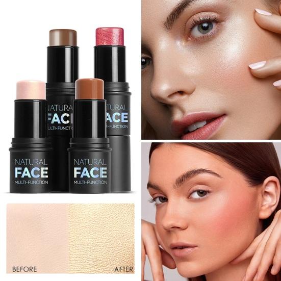 

Универсальные румяна-хайлайтер, бронзатор, 3D-карандаш для макияжа контура лица, водостойкий, стойкий крем-хайлайтер, нежирные румяна для лица, косметический стик