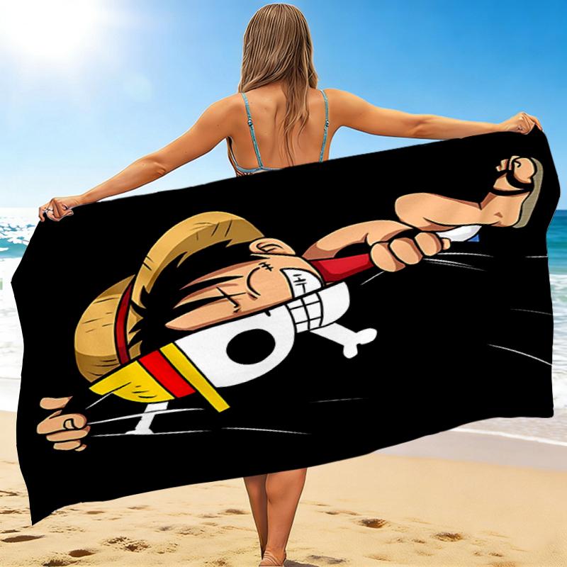 1Pc Adventure Luffy Beach Towel Quick Dry Multiuse For Beach Pool Gym Yoga Home Travel Christmas Halloween Xmas Gift G1304