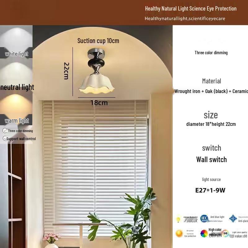 

Вінтажний керамічний підвісний світильник у французькому стилі для вітальні або ресторану Without Light Source