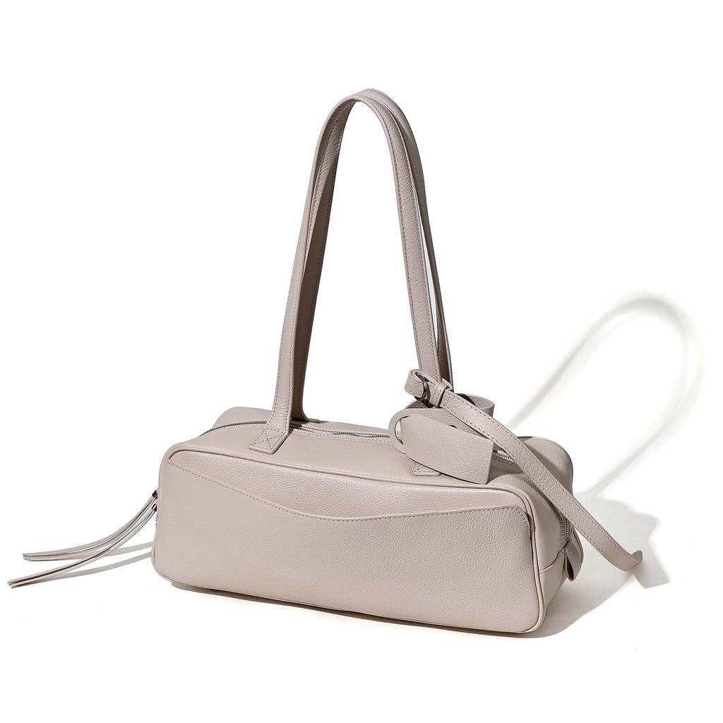 CARRIE Bowlingtasche Neue Kuhleder Tasche Umhängetasche Boston Tasche Mode Vielseitige Tasche Unisex