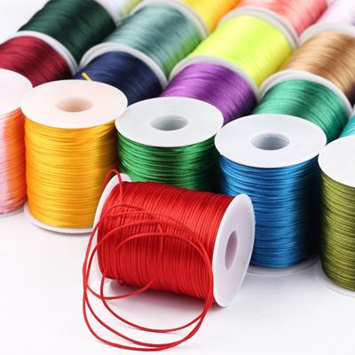 100m 1.5mm Satin Rattail Cord Silky Trim Beading String Trim Cord Silk Rope Sewing Projects