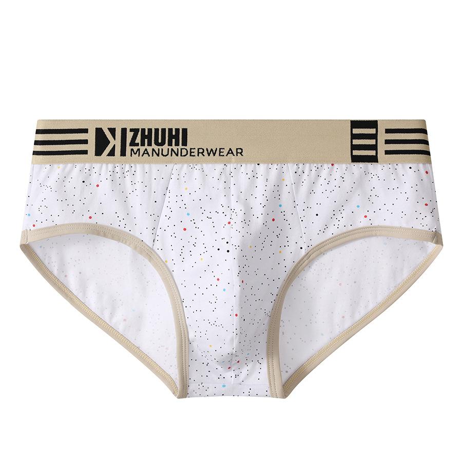 

Мужское нижнее белье из хлопка с принтом, мужское нижнее белье-треугольники, дышащее M