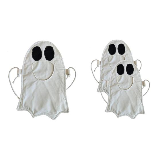 Ghost Candy Bag Spooky White Ghost Goodie Bags Fabric Ghost