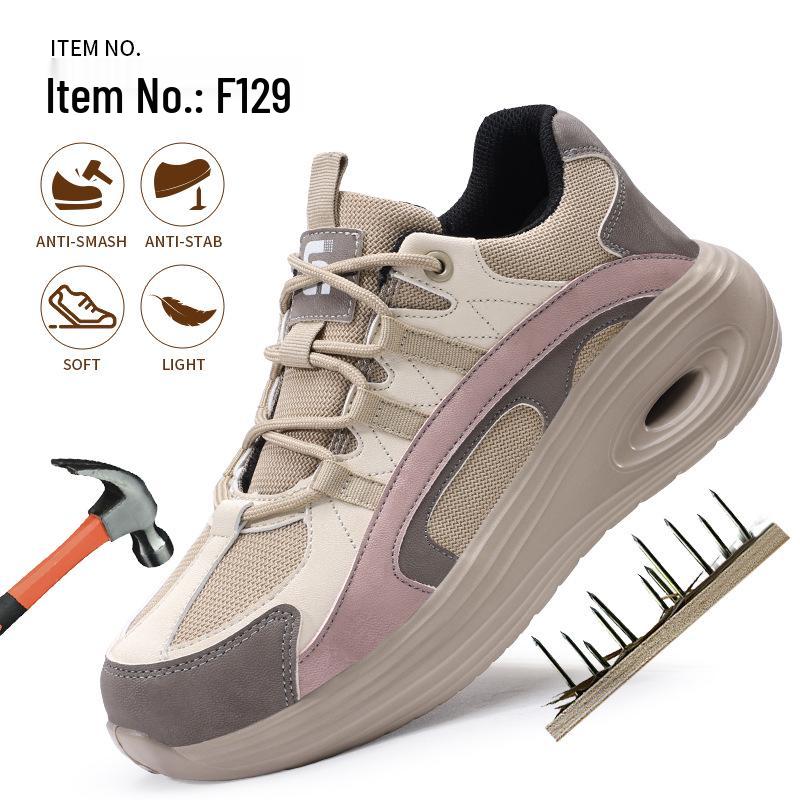 Zimowe buty robocze damskie: Anty-zmiażdżeniowe, Anty-przebiciowe, Wyściełane aksamitem, Odporne na ścieranie, Wygodne Buty Bezpieczeństwa na Place Budowy
