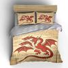 Red Three-headed Dragon. Bedding Sets Duvet Cover Sets Duvet Covers Pillowcases(1 * Duvet Cover 2 * Pillowcases Without Duvet Insert)