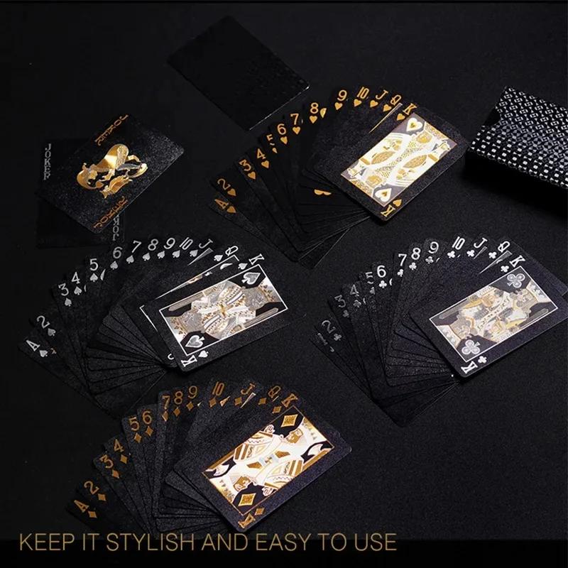 Schwarz Golden Silber Schädel Spielkarte Spielkarte Gruppe Wasserdicht Poker Farbe Magie Dmagic Paket Brettspiel Geschenk Sammlung