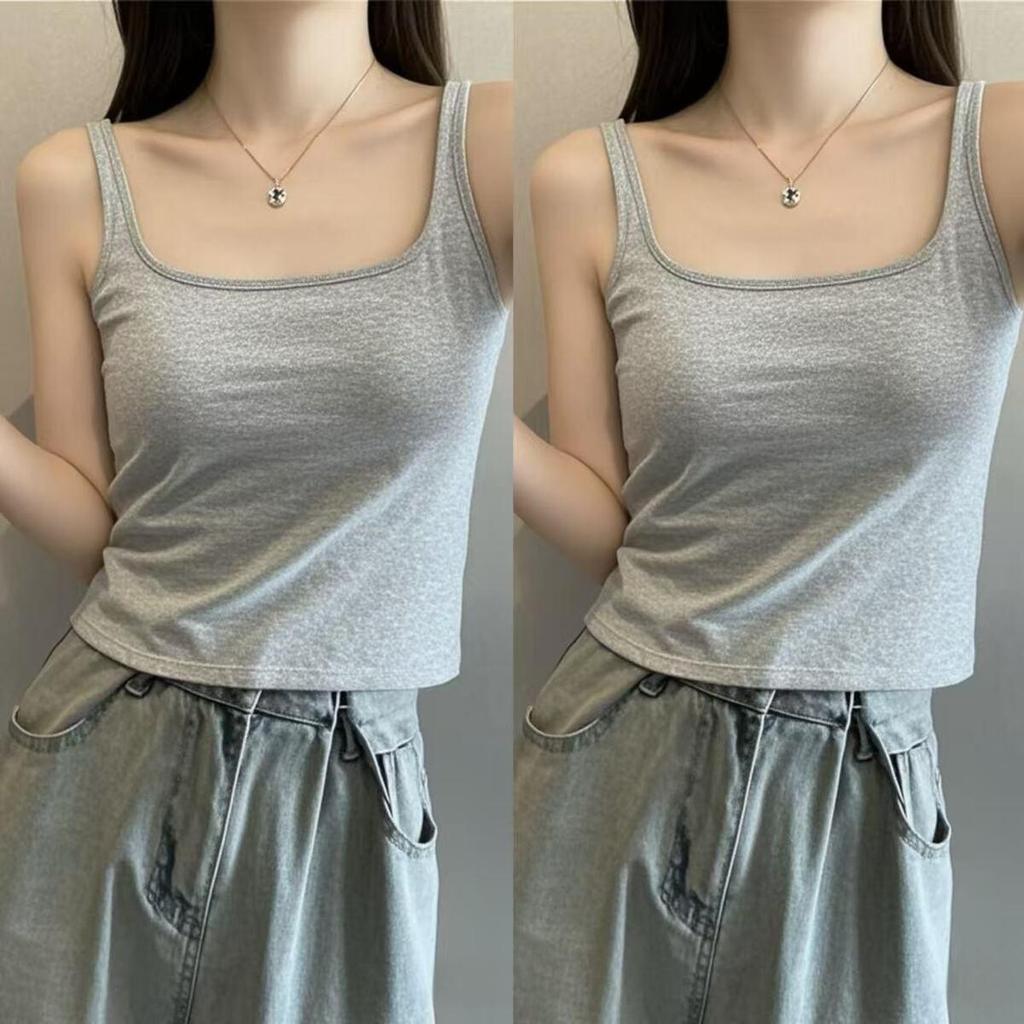 95% Cotton Plus Size Women's Camisole Vest - Slimming Bodycon Sleeveless Top for Spring/Summer