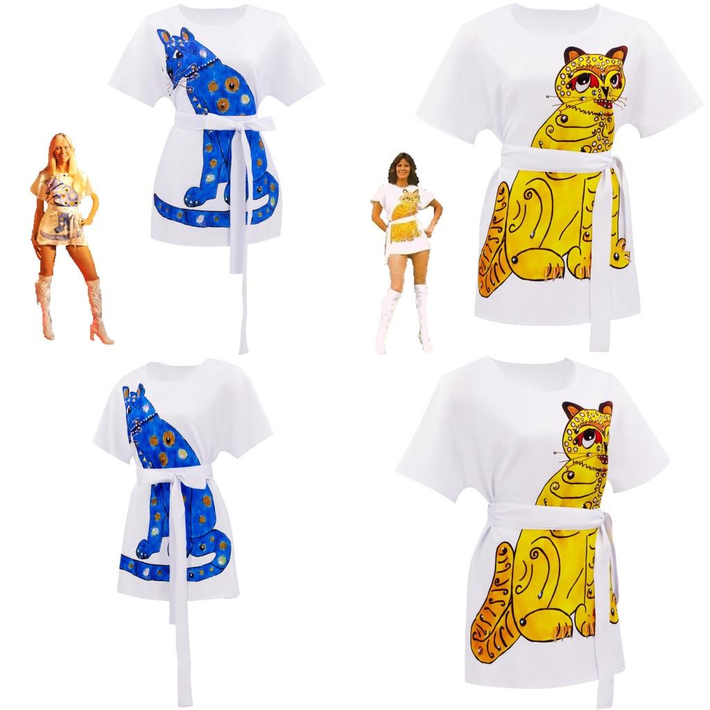 Kostium cosplay zespołu Abba z poliestru na imprezy w stylu retro