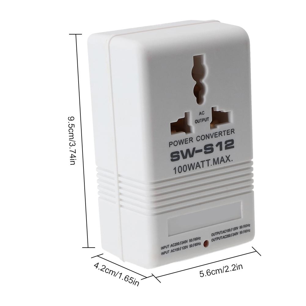 100W Power Converter 120V To 220V 240V AC117V-AC230V