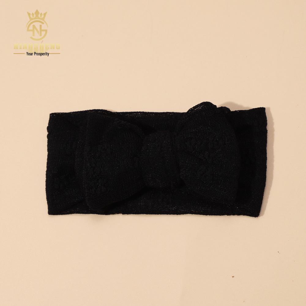 Newborn Princess Embroidered Bow Mesh Headband for Girls