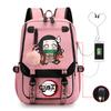 Ghost Annihilation Blade Grade 3-6 Junior High School Student High School Student School Bag Strap USB Multifunctional Backpack