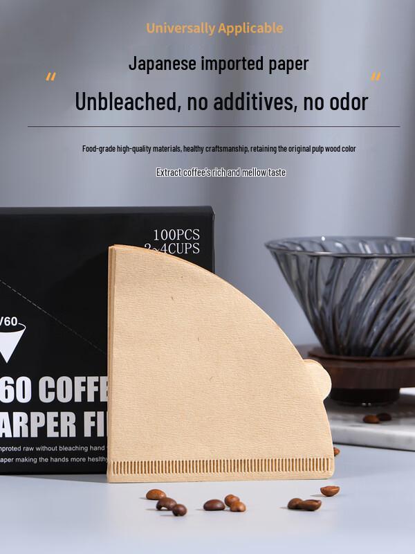 Fächerförmige gebleichte Kaffeefilter