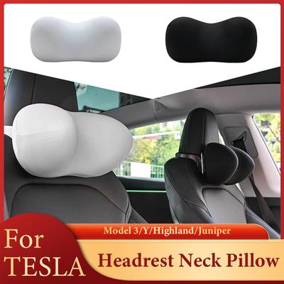 AAABE1 Headrest Neck Pillow For Tesla Model 3/Y/Highland/Juniper Car Neck Rest Auto Seat Head Support Pillow Automobile Accessory