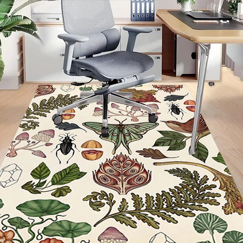 1PC Botanical Illustration Extra Large Non Slip Floor carpet, Office, family, bedroom, Studio   Large Area Rug Indoor Rugs, Vibrant Colors