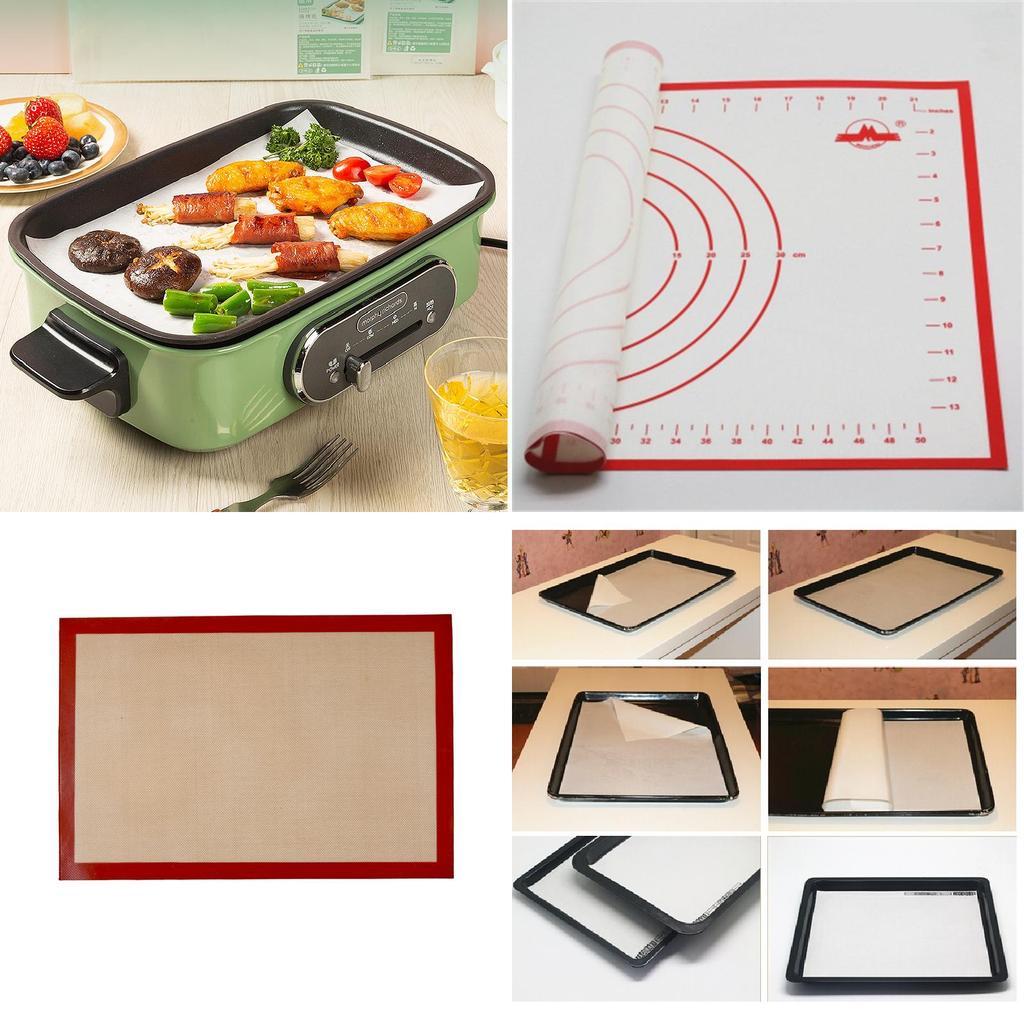 Silikonowa Mata do Pieczenia Nieprzywierająca Powierzchnia do Przygotowywania Jedzenia Do Użytku w Piekarniku i do Ciast