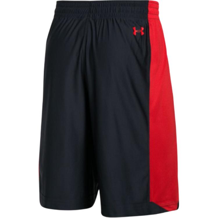 Under Armour Color Block Logo Print Casual Sports Shorts Men shorts Black Red 1301514-005