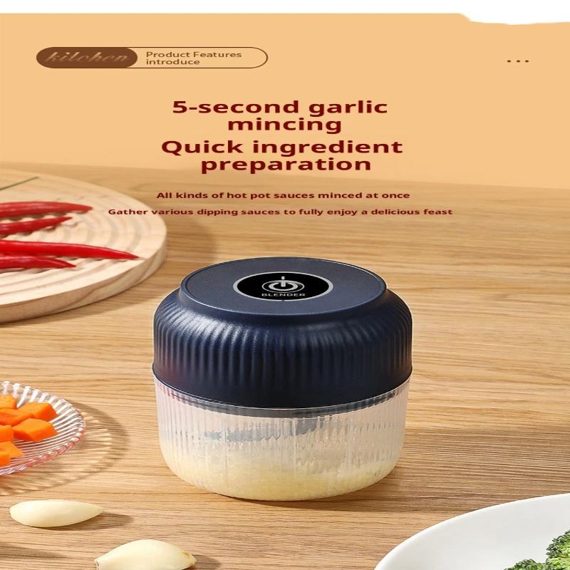 Portable Electric Garlic Masher Mini Food Vegetable Garlic Chili Meat Grinder Chopper