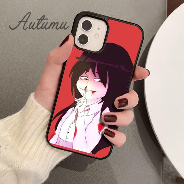Yandere Chan Ayano Aishi Phone Case for iPhone 11 12 13 14 Pro Max Mini X XR XS SE 2020 6S 7 8 Plus Samsung Galaxy S21 S22 Cover