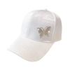 Women's Rhinestone Butterfly Baseball Cap - Summer Sun Protection Duckbill Hat