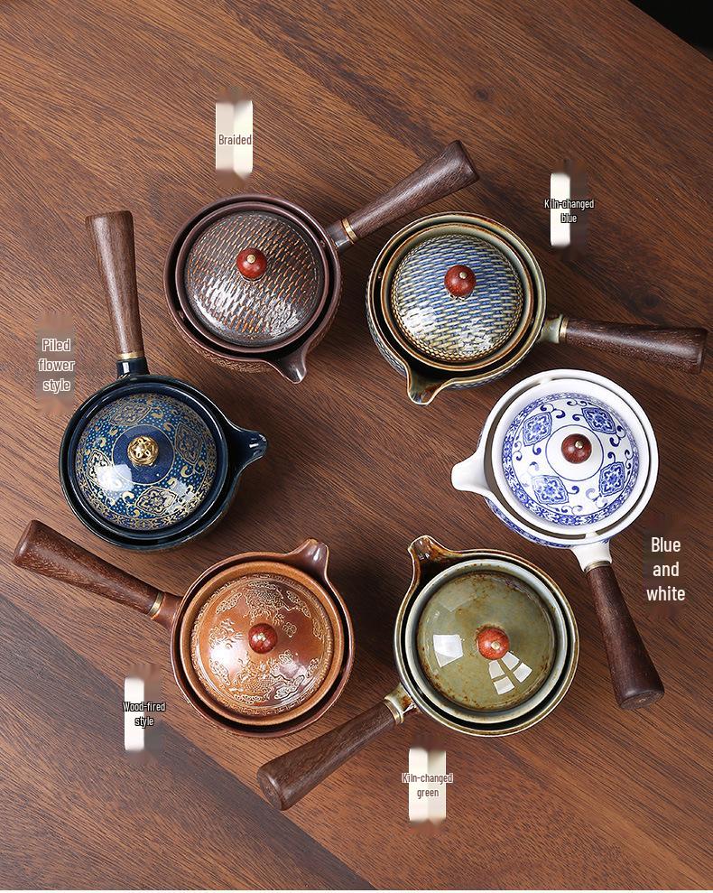 Portable Travel Kung Fu Tea Set: 1 Pot & 4 Cups in Gift Box, Custom Logo Option