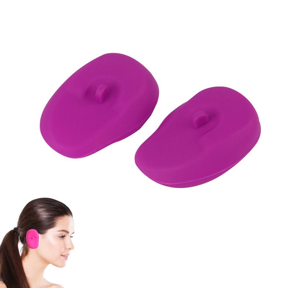 

Силиконовые наушники для окрашивания волос, водонепроницаемые наушники для душа, 2 шт., наушники-вкладыши, аксессуары для укладки волос в салоне фиолетовый