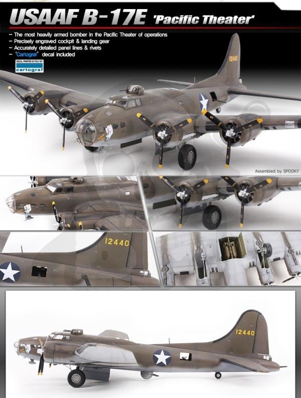 Acad-12533 boeing b-17e usaaf pacific theater 1:72