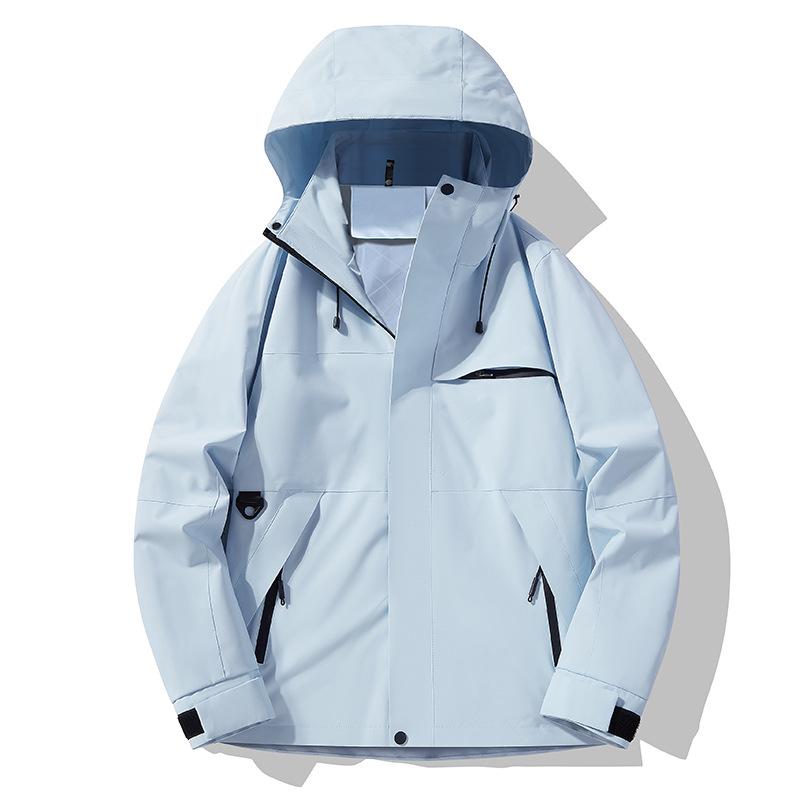 Spring & Autumn Waterproof Hooded Windbreaker for Men and Women - Casual Outdoor Workwear & Mountaineering Jacket