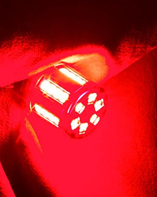 VALENTI Jewel LED Bulb S25 Double Angle Tail Red 1 Piece [Pin 180°] (Motorcycle Lamp/Brake Lamp) M11-S25D-RE