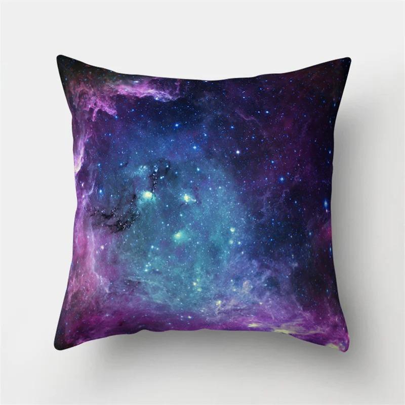 Office Living Room Home Pillowcase Starry Sky Planet Pattern Pillowcase Car Ornaments