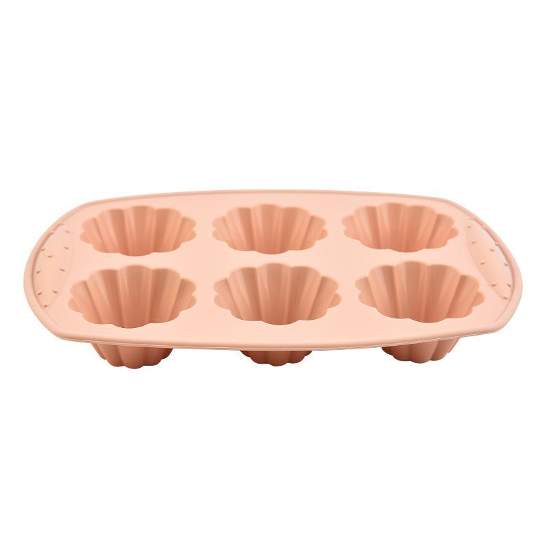 

Силиконовая форма для кексов в форме цветка с 6 отверстиями, формы для хлеба, формы для тортов, принадлежности для выпечки своими руками, пищевые инструменты для выпечки