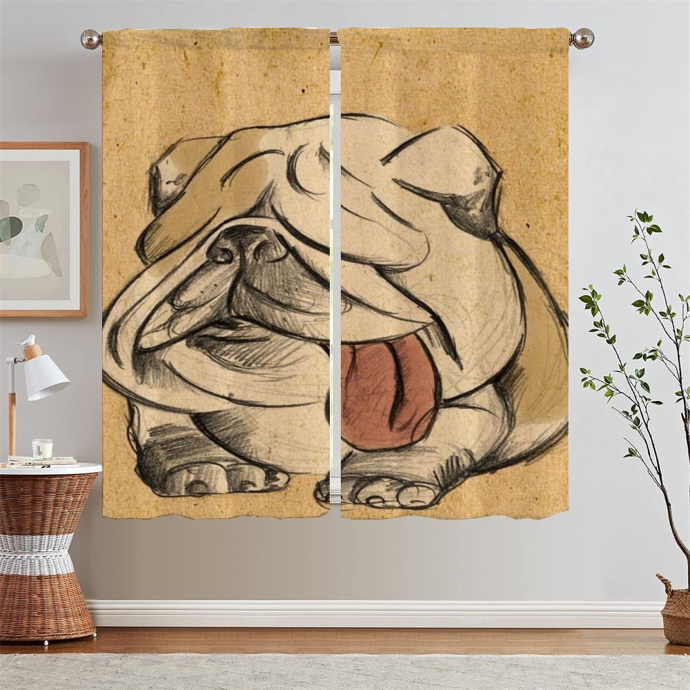 

Мультяшная собака кухонные шторы 2 шт комплект дешевые вещи с бесплатной доставкой для дома затемняющий чехол для штор подхваты для штор жалюзи щупальца W50xH70cmx2pcs-CL