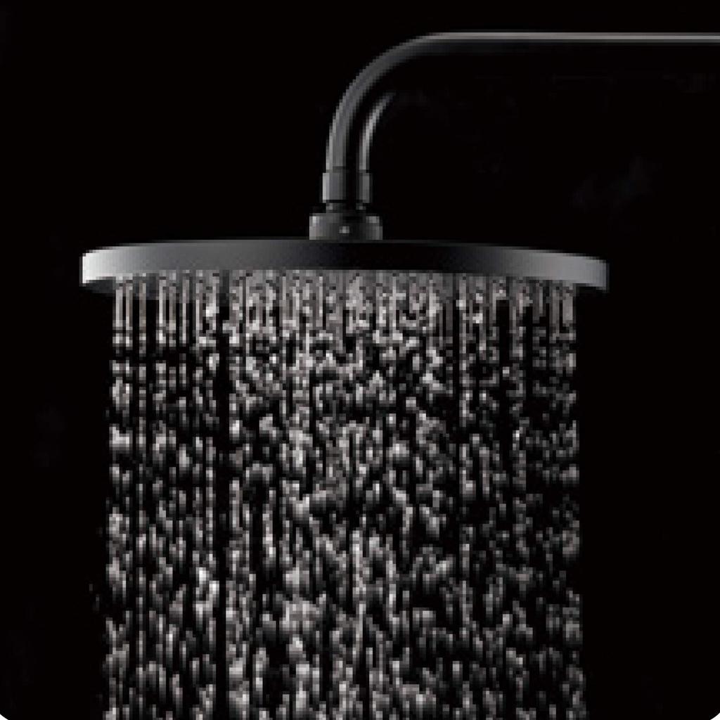 SANEI Rotating Shower Matte Adjustable Air with Head, Black, Angle, Water-Saving Effect, E-Shower Bubbles, S1045F1-MDP