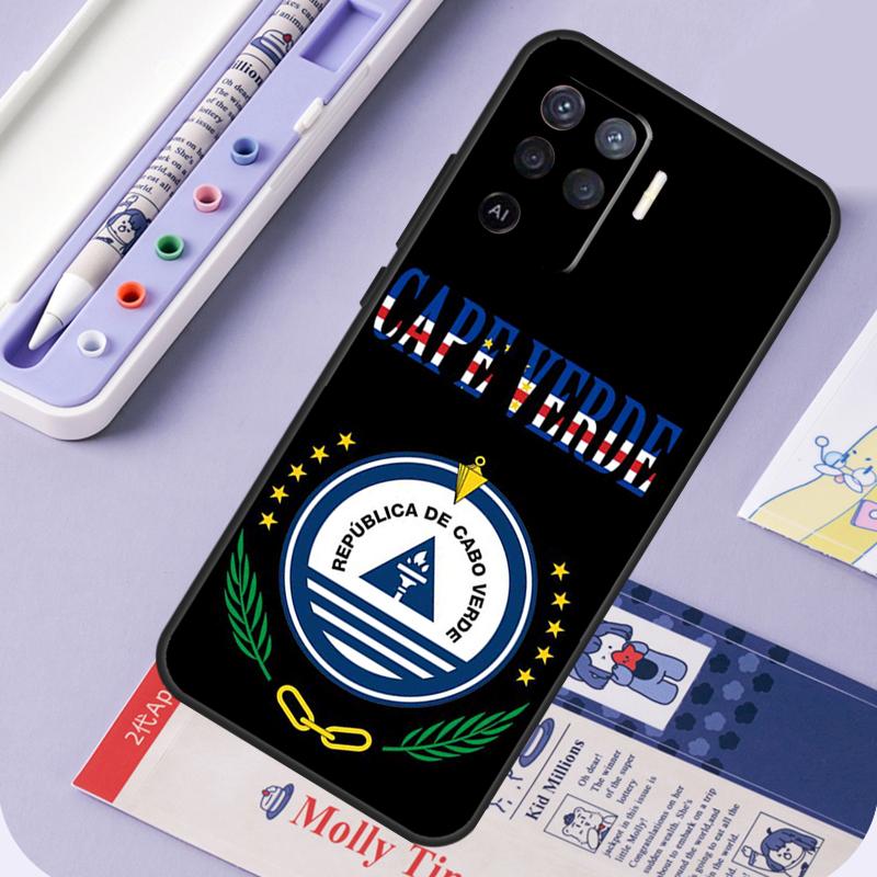 Cape Verde Flag Coat of Arms For Oppo A60 A80 A40 A94 A74 A54 A15 A18 A38 A58 A78 A98 A16 A76 A96 A57 A17 A77 A5 Pro Case