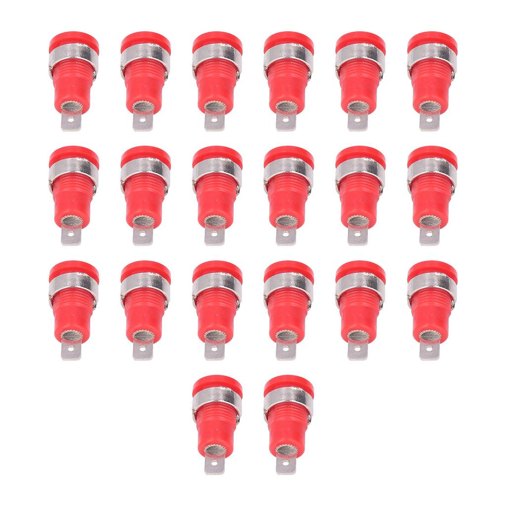20Pcs Banana Socket 4mm Strong Connectivity Corrosion Resistance Good Performance Electrical Test AccessoriesRed