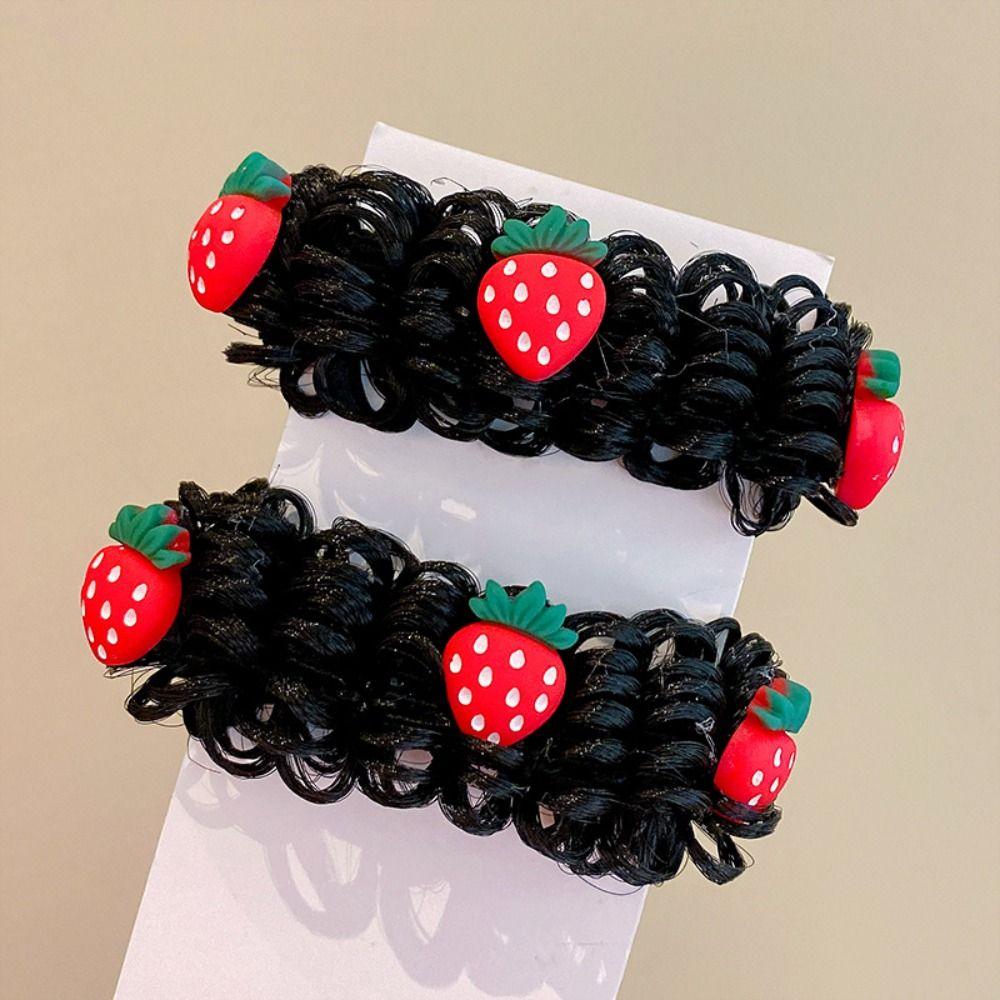 2pcs Kids Headwear Children's Cartoon Wig Cute Girls Headdress Wig Hair Extension Baby Wig Chignon